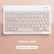 Teclado inalámbrico recargable ultra delgado, compatible con iPad, iPad Pro, iPad Mini, iPad Air, y compatible con iOS, Android y Windows, una sola carga puede usarse durante 30 días, teclado inalámbrico de 10 pulgadas - Ver 15