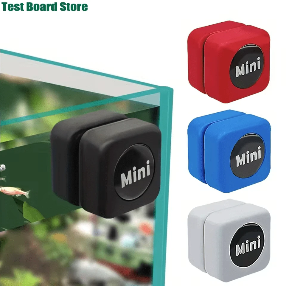1 Cặp dụng cụ cọ rửa bể cá mini từ tính, nam châm mạnh, dụng cụ cạo tảo nhỏ gọn cho bể kính, dụng cụ làm sạch loại bỏ tảo, bàn chải từ tính cho bể cá, nam châm mạnh, dụng cụ làm sạch từ tính không góc chết, cọ rửa kính hai mặt.