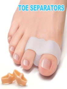 6 buah Pemisah Jari Kaki Karet Lembut dengan 2 Lingkaran - Pemisah Jari Kaki Silikon, Cocok untuk Yoga dan Relaksasi Harian - Desain Fleksibel, Tahan Lama, dan Dapat Digunakan Kembali - Peregang Jari Kaki untuk Perawatan Kaki Pria dan Wanita - A - View 6
