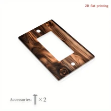 1 cái [in 2D] Tấm ốp tường họa tiết vân gỗ, dùng cho công tắc ổ cắm điện gia đình, không cần đấu dây, dễ vệ sinh. - Nhiều màu - Xem 13