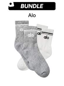 Alo Yoga Vớ thể thao unisex & Bộ vớ thể thao unisex Thấm hút mồ hôi Thoáng khí Giữ ấm Trang trí Đa năng Logo Màu trơn Độ đàn hồi tốt Dễ giặt Nhanh khô Thể thao Hoạt động ngoài trời Chạy bộ Yoga Hàng ngày Đi học Màu trắng Xám A0480U-WHITE A0480U-GREY - Trắng + Xám - Xem 1