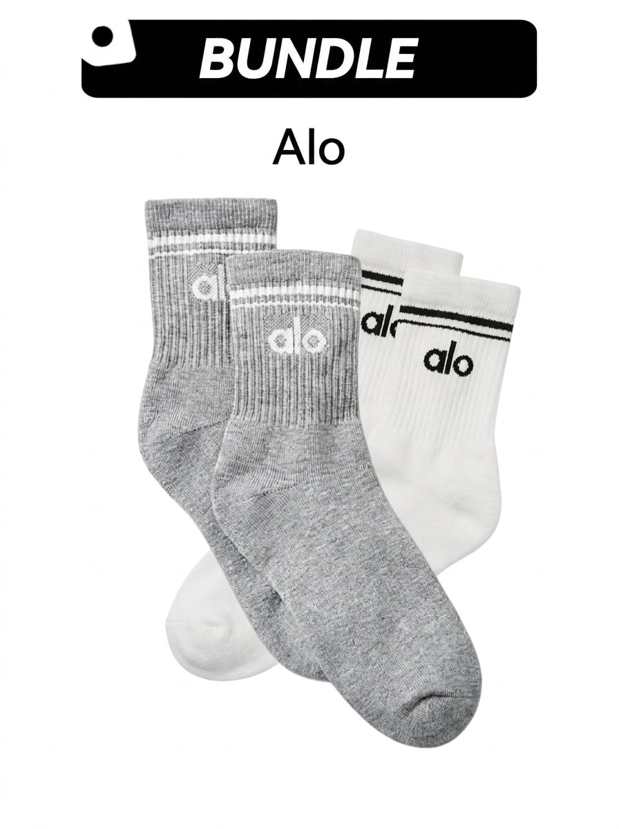 Alo Yoga Vớ thể thao unisex & Bộ vớ thể thao unisex Thấm hút mồ hôi Thoáng khí Giữ ấm Trang trí Đa năng Logo Màu trơn Độ đàn hồi tốt Dễ giặt Nhanh khô Thể thao Hoạt động ngoài trời Chạy bộ Yoga Hàng ngày Đi học Màu trắng Xám A0480U-WHITE A0480U-GREY - Trắng + Xám - Xem 1