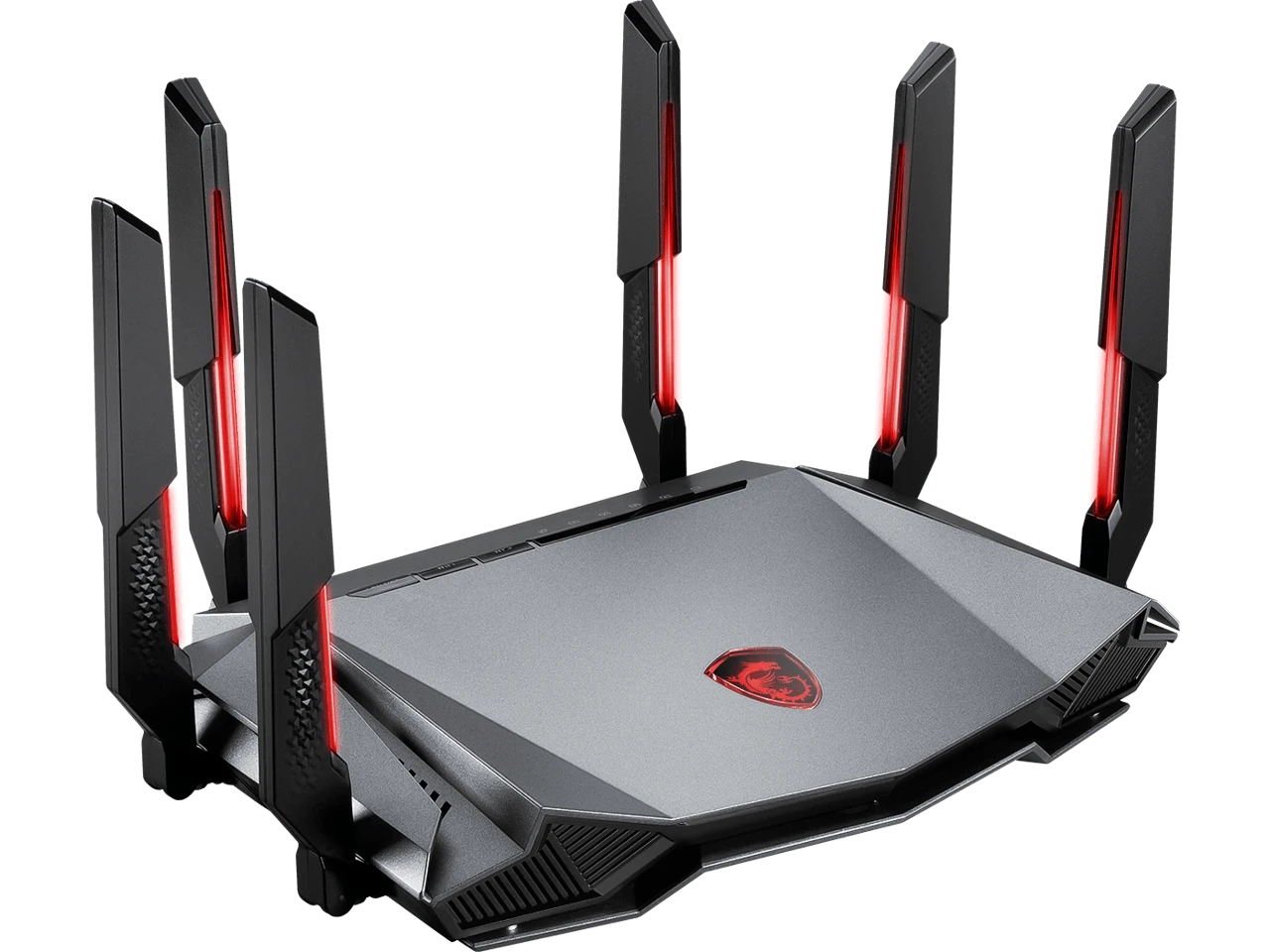 MSI RadiX AXE6600 WiFi 6E Tri-Band Gaming Router Support 2.5GHz/5GHz/6GHz, AI QoS Support - 黑色 - 查看 1
