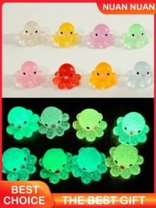 20 con bạch tuộc mini phát sáng bằng nhựa, đồ trang trí bạch tuộc bằng nhựa nhiều màu sắc, bạch tuộc phát sáng, đồ trang trí bạch tuộc mini bằng nhựa phát sáng, mặt dây chuyền bạch tuộc phát sáng, thích hợp làm quà tặng Giáng sinh, Ngày lễ tình nhân, Lễ tốt nghiệp, Ngày của Mẹ (Màu ngẫu nhiên) - Nhiều màu - Xem 5