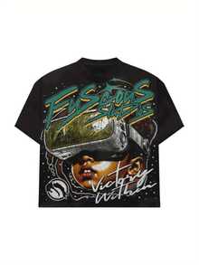 T-shirt en coton avec impression d'une personne portant des lunettes - T-shirt en coton doux et respirant, 100% coton - T-shirt à manches courtes confortable et dynamique, style streetwear estival, design accrocheur, T-shirt pour homme pour un usage quotidien estival dans un style rétro - T-shirt vintage unisexe en coton, coupe ample, manches courtes et col rond. - Noir - Voir 8