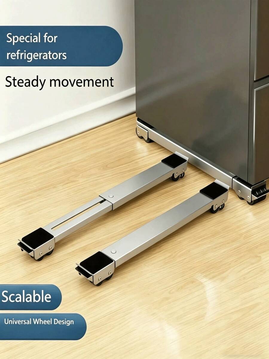 Stainles Steel Shockproof Washing Machine Stands,Stainless Steel Washing Machine Stand,Adjustable Mobile Stand,Suitable For Household Appliances Such As Refrigerators, Washing Machines, And Dryers. The Washing Machine Base Features Movable - Multicolor - View 1