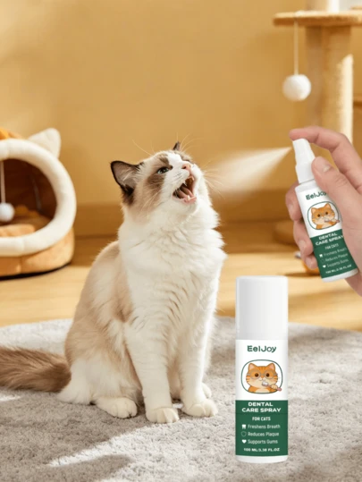 Cat Oral Care Spray / Nose & Paw Care Balm, Daily Oral Cleaning, Odor Removal & Freshening For Cats