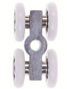 1pc/2pcs Hot Sliding Door Rollers, 4-Wheel Hanging Home Door Hardware Accessories - White Pulleys - View 4