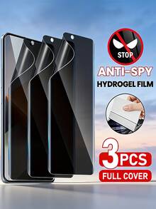 3片装防窥水凝胶膜，防爆防刮，防偷窥手机屏幕保护膜，兼容小米15t 14t 13t、Poco C75 C65 C85 14c 15c 13c A4 A5 4G/5G、Note 13 14等型号，以及三星Galaxy A57 A37 A27 A56 A55 A36 A35 A16 A26 A17 A07 S26 S25 S23 S22 Ultra S24 FE等型号。隐私膜，软膜，非玻璃材质。 - 黑色 - 查看 125