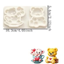 Valentine's Day Theme Heart Coffee Mug, Bear & Heart Envelope Pudding Mold, Cute Tiger Jelly Mold, Reusable Kitchen Baking Tools For Making Ice Cream Decor, Dough, Bath Bombs, Soap, Candles - View 7