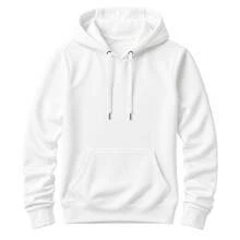 Basic Unisex Oversized Plain Casual Hoodie With Kangaroo Pocket - 白色 - 查看 3