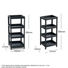 Organizer Shelf With 4 Shelves, Ideal For Kitchen, Bathroom And Bedroom, Large And Small Sizes. - Bé nhỏ - Xem 6