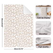 2pcs Minimalist Beige Animal Fur Texture Pattern Kitchen Towels, Soft Polyester Material Dish Cloths, Suitable For Kitchen Decor, Cleaning, Holiday Party Decoration, Kitchen & Bathroom Essentials, Home Decor, Housewarming Gift - Multicolor - View 4