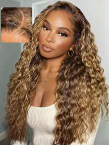 Eulisi P4/27 Deep Wave Lace Front Closer Wigs Human Hair Honey Blonde Highlight Ombre Wigs Human Hair For Women 5x5 HD Transparent Lace Frontal Wigs Pre Plucked With Baby Hair 150 Density 26 Inch - SP4/27 - View 15