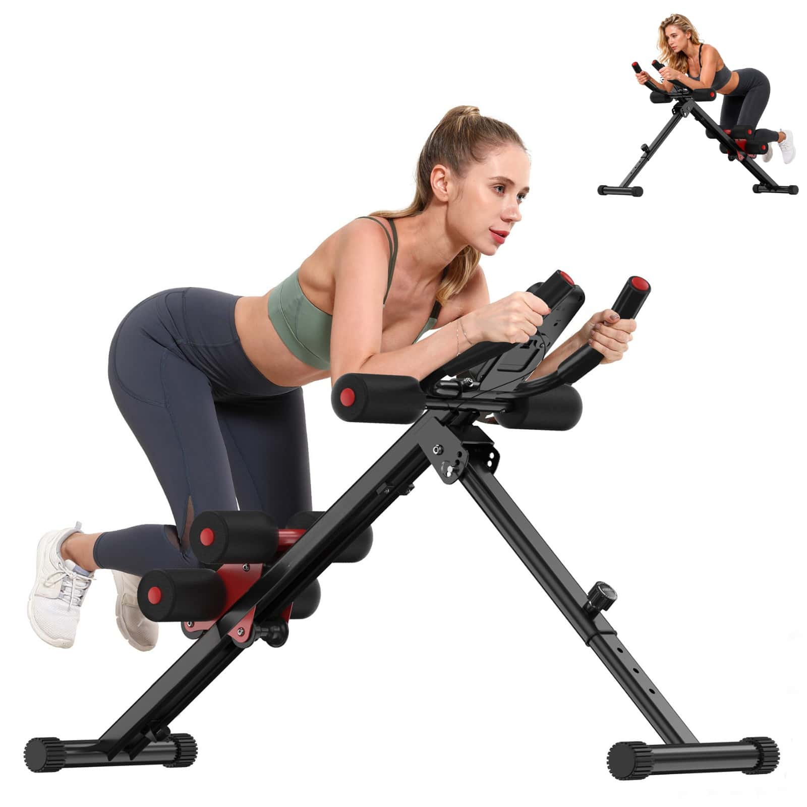 FLYBIRD Core & Abdominal Trainers AB Workout Machine Home Gym Strength Training Ab Cruncher Foldable Fitness Equipment