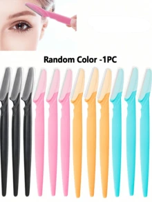 12件套不锈钢眉刀套装 - 面部脱毛工具，温和面部、眉毛、身体毛发修剪器，带刀套，女士修容套装，易于使用的美容必备品，复活节、妇女节、情人节和新年佳礼 - 多色 - 查看 14