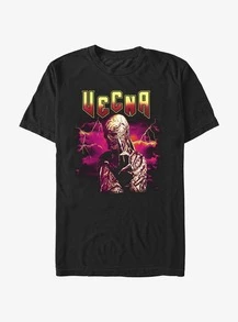 S-Tra.NgerS TrHhings Vecna Monster Form Pink Hearts T-Shirt - 黑1 - 查看 8