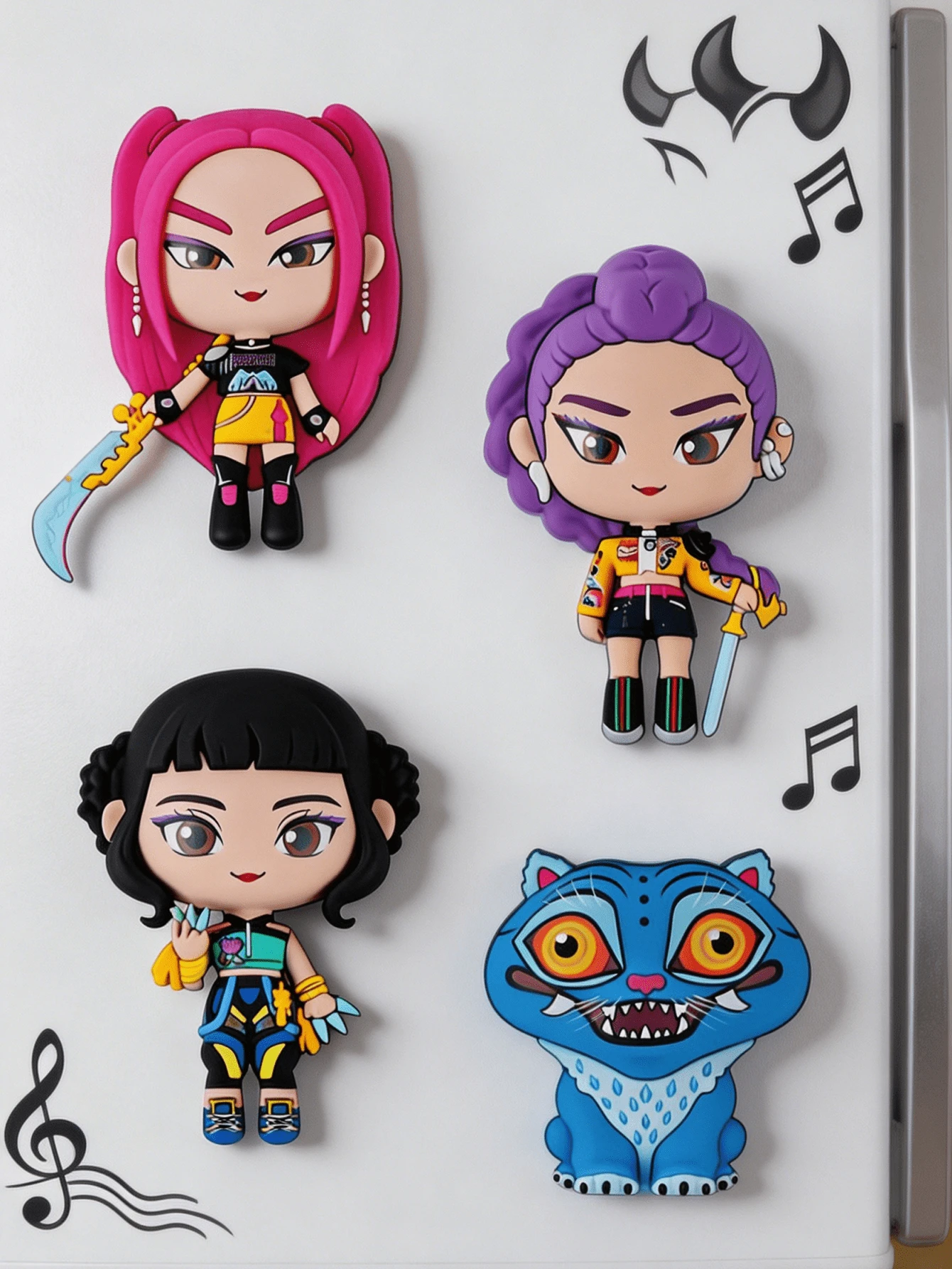 1PC Netflix Officially Licensed 3D PVC Magnet Set Featuring And Cute Character Refrigerator Magnets Decorative Fridge Stickers For Home Decoration And Fans Collection - A - View 1