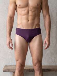 Sunga Masculina Lisa Premium Lycra Alta Qualidade Forrada Moda Praia Lateral 10cm - Roxo - Visão 7