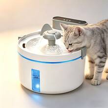 2L Fontana d'acqua automatica senza fili per animali domestici, con finestra del livello dell'acqua, sensore di movimento super silenzioso, adatto per gatti e cani, regalo perfetto per Ognissanti e Natale, basta installare le batterie per usarlo, uso interno, camera da letto e brevi viaggi - 2 litri - Visualizzare 4