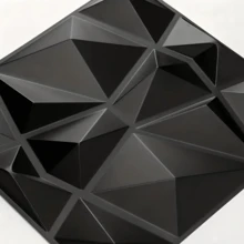 3D PVC牆面板 11.8 x 11.8 英吋，無味材質，輕量且易安裝，防火防水防潮，易清潔，適用於居家、房間、浴室、臥室、客廳牆面裝飾，附專用雙面膠，可將壁紙轉化為自黏式牆面板，可貼個性化壁紙打造牆面藝術，適合婚禮新家裝飾與舊屋翻新 - A - 查看 9
