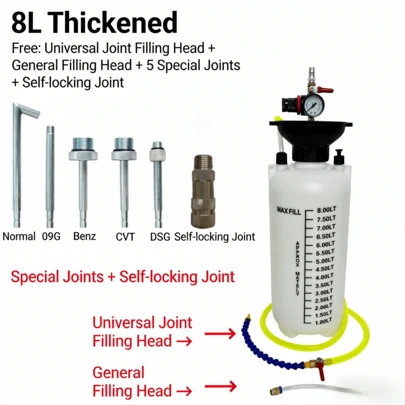 Pneumatic Refilling Device, Gear Oil Transmission Oil Refilling Tool, Gearbox Oil Replacement Machine, Gearbox Oil Filling Bottle