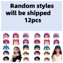 Hasbro Bộ 12 mặt nạ giấy chủ đề nhóm nhạc nữ K-Pop, phụ kiện chụp ảnh tiệc tùng, trang phục hóa trang nhóm nhạc nữ K-Pop, mặt nạ nửa mặt vui nhộn, quà tặng nhân vật hoạt hình, lý tưởng cho người hâm mộ và bạn bè, quà tặng ngày lễ và năm mới. - Nhiều màu - Xem 12