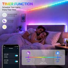 LED Light Strip Controlled By An Intelligent APP, Featuring Music Synchronization And Timing Functions, DIY Lighting Modes, Living Rooms, And Is Essential For Lighting Decoration During Christmas, Halloween And Birthday Parties. - Multi-color light - View 5