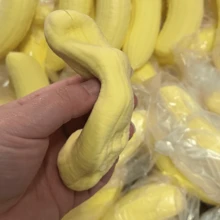 Soft Squeezable Slow Rebound Banana Collectible Toy, Realistic Banana Texture, Soft Squeeze Stress Relief, Sensory Toy, Squeeze Toy, Creative Decorative Small Gift, Suitable For 14 Years And Above - Multicolor - View 4