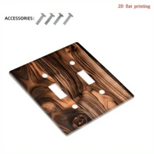 1 cái [in 2D] Tấm ốp tường họa tiết vân gỗ, dùng cho công tắc ổ cắm điện gia đình, không cần đấu dây, dễ vệ sinh. - Nhiều màu - Xem 10