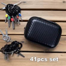 41 Pieces Of Professional Terminal Disassembly Kit For Automobiles | Wire Harness Puller, Maintenance Tool Kit, Carbon Steel, Suitable For Manual Tools For Automobile Maintenance Disassembly, No Battery Required - A - View 7