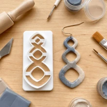 Abstract Boho Polymer Clay Cutting Mold, Bohemian Abstract Clay Cutters, Suitable For Earrings, Brooches, Pendants, High Precision Polymer Clay Or Modeling Clay Molds, Perfect For Handmade Crafts And Projects, Ideal For Jewelry Making, Craft Materials - Abstract Boho - View 8