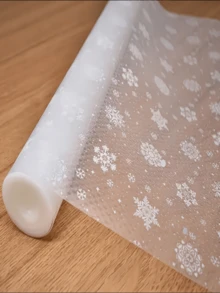1ROll,Transparent Snowflake Decorative Mat, Customizable, Moisture-Proof And Anti-Slip Mat For Kitchen Cabinets And Shoe Cabinets, Available In Multiple Sizes - Snowflake - View 9