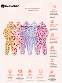 Baby Girl's 4-Piece Soft Fleece Set - 2 Hooded Jackets + 2 Pants, 100% Cotton - Multicolor - View 3