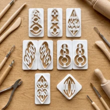 Abstract Boho Polymer Clay Cutting Mold, Bohemian Abstract Clay Cutters, Suitable For Earrings, Brooches, Pendants, High Precision Polymer Clay Or Modeling Clay Molds, Perfect For Handmade Crafts And Projects, Ideal For Jewelry Making, Craft Materials - Abstract Boho - View 1