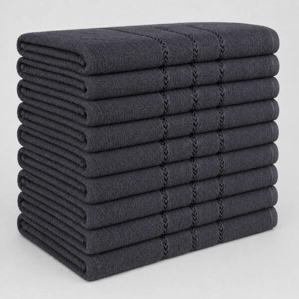 Show Towel Kit 10 Toalha de Rosto 100% Algodão Alta Absorção 45x70cm 230 g/m² Atacado - Preto