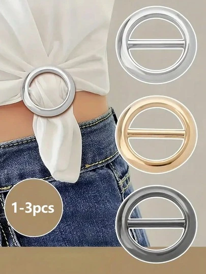 1PC Circular Sliding Buckle, Alloy Adjustable Buckle Fastener, Sewing Mini Buckle Belt Adjuster Slider, Used For Belt Retainer Leather Craft Bag Belt Bag Production, Exquisite Corner Buckle, Short Sleeved Hem Fixing Buckle, Waist Buckle For Clothes, Metal Buckle For Straps, Scarf Tying Buckle