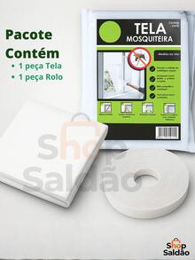Kit Tela Mosquiteira Auto Colante e Removível para Janela com  130x150 cm Fácil Instalação Rede Mosquiteiro Proteção Eficaz Contra Insetos - 1 UN - Visão 8