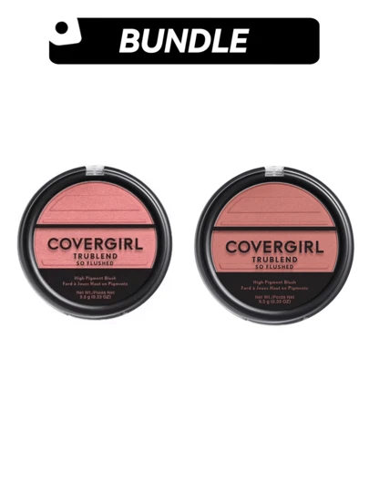 CoverGirl [Blush Bundle]TruBlend So Flushed High Pigment Blush & Bronzer 360 Sweet Seduction+320 Love Me 0.33oz/9.5g*2