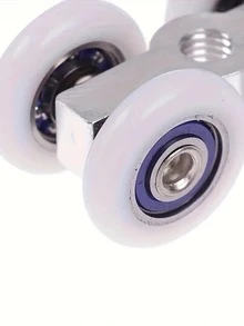 1pc/2pcs Hot Sliding Door Rollers, 4-Wheel Hanging Home Door Hardware Accessories - White Pulleys - View 7