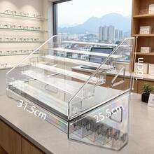 1pc 3-7 Tier Multi-Function Eyeglass Display Rack, Fashion Glasses Storage Box, Transparent Eyeglass Holder, Fashion Glasses Display Stand, Eyeglass Display Rack, Fashion Glasses Storage Box, Pink Eyeglass Holder, Transparent Blue Light Blocking Eyeglass Display Stand, Men's Fashion Glasses Display Prop - Clear - View 11