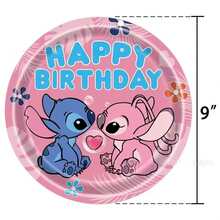 Bộ đồ dùng ăn uống dùng một lần 80 món chủ đề Stitch màu hồng [Đĩa giấy 7 inch, đĩa giấy 9 inch, khăn ăn, cốc] - Bộ đồ dùng cho tiệc 20 người, thích hợp cho sinh nhật, đám cưới, tiệc theo chủ đề, dã ngoại gia đình. - Nhiều màu - Xem 3