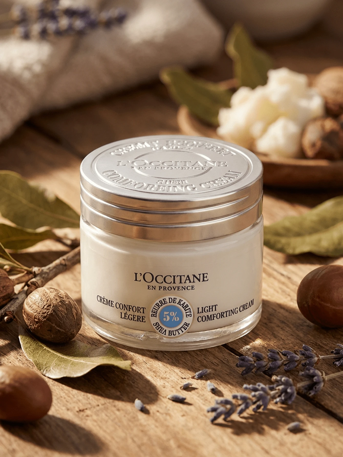 Shea Butter Light Comforting Face Cream 1.7oz/50ml With 5% Shea Butter To Suit Normal To Combination Skin, Even Sensitive Girlfriend Wife Mother Friend Boyfriend Husband Father Brother Birthday Graduation Party Travel Camping Outdoors School Campus Trip Festivals Anniversary Office Winter Christmas Special Occasions, Party - Multicolor - View 1