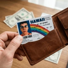 1pc MacLovin' Fake ID - Hawaii Driver's License Style - New Age Gag, Costume Prop, Waterproof Compact, Suitable For Party Props, Halloween, Christmas - Single Piece - View 7