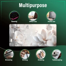 Extra Large Sunflower Mouse Pad, Gaming Desk Mat, Big Keyboard Pad, Washable, Rubber Non-Slip Bottom, Locked Edge Design, Gift Mouse Pad, Desktop Protector, Study Desk Mat, Multiple Sizes Available, Computer Keyboard Pad, Laptop Pad - C - View 6