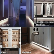 Motion Sensor LED Strip, USB Or 4*AAA Battery Powered (Batteries Not Included), 2 Modes: Always-On / Auto Motion, Adjustable Delay For Stairs & Closets - Motion Sensor LED Strip - View 6