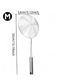 Powcan 1 pieza Colador de acero inoxidable duradero para freír, utensilio de cocina para freír, se puede usar como colador, accesorio de cocina, herramienta de cocina esencial como regalo para el chef del hogar, ayudante de almacenamiento de cocina que ahorra espacio - Plateado - Ver 13