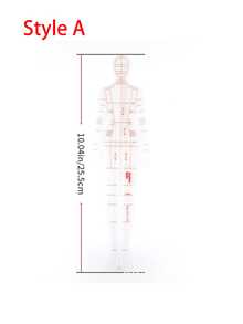 1pc Fashion Design Ruler,Body Template Ruler,Design Technique Tool,Women's Clothing Design Human Body Fashion Dynamic Diagram Ruler Hand-Painted Model Effect Diagram Template,Creative Transparent Acrylic Ruler Ruler Simple Scale Plastic Drawing Ruler - Multicolor - View 13