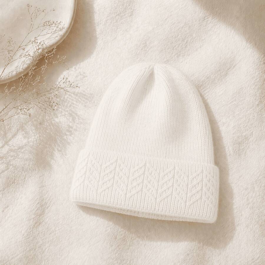 2026 New Adult Unisex Simple Warm Lined Beanie Hat Plain Beanie For Men And Women Model JZ051 - trắng - Xem 1