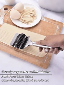 1Pc Manual Noodle Cutter, Household Stainless Steel Noodle Cutter, Roller Noodle Cutter, Noodle Scraper, Noodle Cutter - View 3